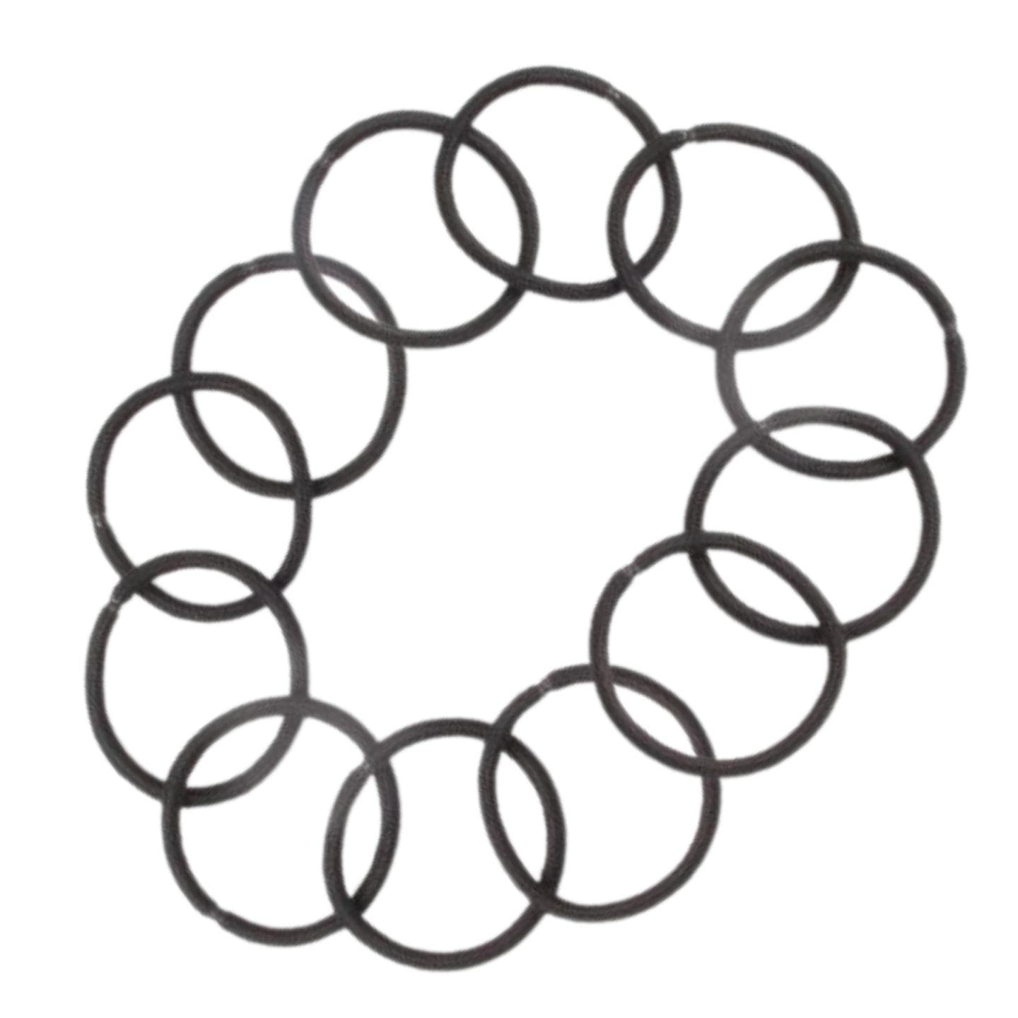 Topkids Accessories Hair Bobbles for Girls and Women, Hair Elastics Hair Bands for Girls Hair Ties Ponytail Holders Hair Accessories for Women Rubber Bands for Hair (12pcs Black Cotton)