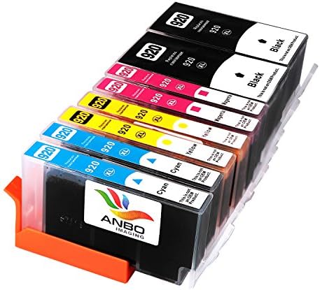 Anbo 2 Sets Replacement 920 ink Cartridge High Yield (2 Black, 2 Cyan, 2 Magenta, 2 Yellow) Compatible with HP Officejet 6500 6000 7000 7500 6500A 7500A Printer