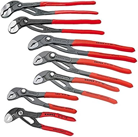 Knipex 8701 Xl Xxl Pince Multiprise Cobra Pince Cle Sanitaire Tuyau Pince Pince Pompe A Eau 125 150 180 250 300 400 560 Mm Xl Xxl Cle Plomberie 125 Mm 560 Mm Amazon Fr Auto Et Moto