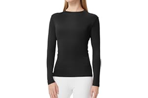 Women Silk Thermal Underwear Shirts Long Sleeve Crew Neck Tops Mulberry Silk Base Layer Undershirts Blouse Pullover