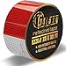 High Intensity Reflective Tape 2 IN wide 30 FT Long - DOT-C2 Approved Red White Safety Reflector Tape for Trailers Mailbox Truck