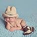 FuzzyGreen Lovely Boy Mouse Crochet Knitted Photography Props Newborn Baby Outfits Diaper Costume with Socks