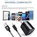 Charger Plug, Charging Block, AndHot 2.1A Dual Port USB Wall Charger Adaptive AC/DC Power Adapter with 2-Pack 6ft Micro USB Cable Android Charger Fast Charger Nylon Cord Replacement for Samsung S7 S6