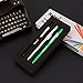 Mini Medical Penlight with Pupil Gauge for Nurses, Hatori A Pack of 3pcs Aluminum Reusable White LED Pen Flashlight (Black/Silver/Green)