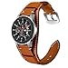 Balerion Cuff Genuine Leather Watch band,Compatible with Samsung Galaxy Watch 3 45mm, Galaxy Watch 46mm,Gear S3,Fossil Q Explorist,other Standard 22mm Lug Width Watch,Brown