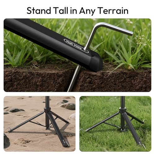 ULANZI MT-80 Aluminum Tripod Stand, 7FT Extendable Camera Phone Tripod for Travel, Auto Pop-Up, 1/4" Screw, 360 Ball Head Portable Photo Video Light Stand for DSLR Camera, Ring Light, Video Rig