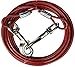 20 Feet Long Dog Leash - Heavy-Duty Tie-Out Chain Cable Suitable For Dogs Up To 60lbs - Dog House, Dog Training, Pet Supplies, & Accessories, Chrome Plated Anti Rust Stake (20 FOOT Dog Tie-Out cable)