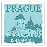 2 x 10cm Prague Czech Republic Vinyl Stickers - Sticker Luggage Travel #19269 (10cm Wide)