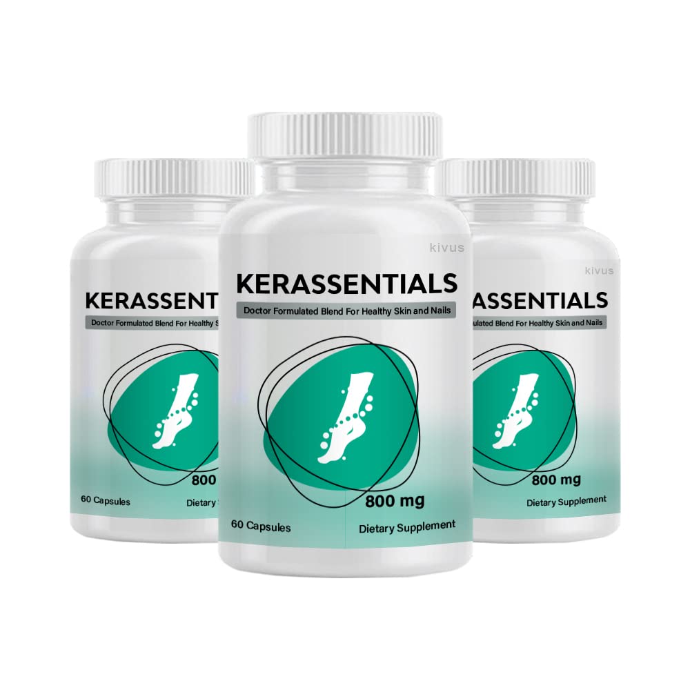 (3 Pack) Kerassentials, Kerassentials Formulated Blend for Skin & Nails (180 Capsules)