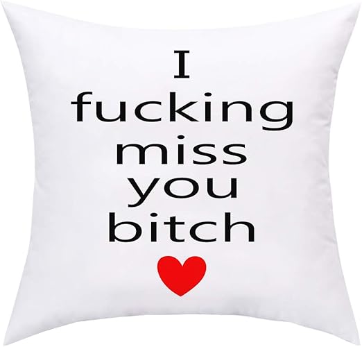 Amazon Com Bleum Cade I Miss You Throw Pillow Cover Valentine S