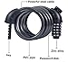 Willceal Bike Lock Bicycle Chain Lock,with 5-Digit Resettable Number and Mounting Bracket,Combination Coiling Cable Lock Best for Bicycle Outdoors - 4 Feet x 1/2 Inch (Black)