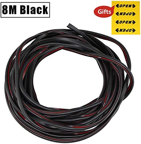 Auto Door Protection Strips Rubber Edge Doors Side Protector Sticker Scratche Vehicle For Lancia Delta Musa Ypsilon Lybra - (Color Name: 8M Black)