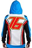 Xcoser OW Sweatshirt Soldier 76 Hoodie Cosplay Costume for Halloween Cotton Coat
