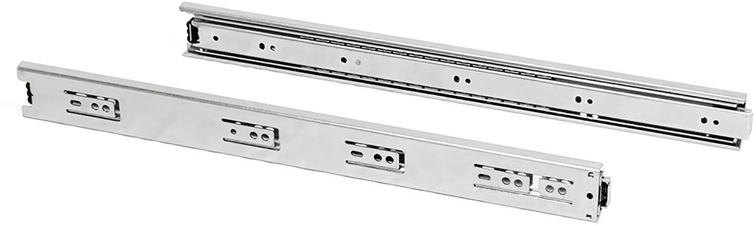 Emuca - Set of full extension ball bearing runners/slides 1,77x19,7 inch (45mm x 500mm) for drawer, 77,16 lb (35 kg)