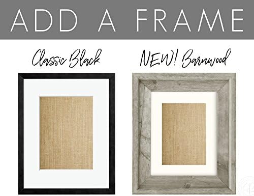 ADD A FRAME | Add to Your Cart with Any Print! Black Wood Frame or Farmhouse Style Barnwood Frame (Frame ONLY!)