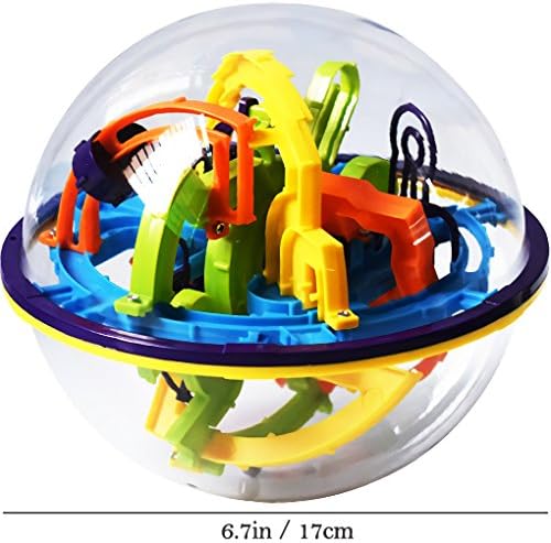 Intellect 3D Maze Ball Best Gift Containing 158 Challenging Barriers Independent Play for Children 6-15 Years Children, Amaze Maze Puzzle Game, Educational Toys (158 Challenging Barriers)