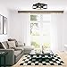 GLOBE Electric 65748 2-Light Flush Mount Ceiling Light Fixture, Dark Bronze, 4 Clear Glass Panes, Bedroom Lights for Ceiling-Mount, Bulb Not Included
