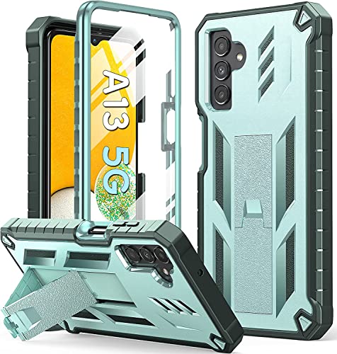 SOiOS for Samsung Galaxy A13 5G Case: TPU Soft Shock Proof Protection | Matte Textured Design Shell - Heavy Duty Military Grade Rugged Cell Phone Protective Cover with Kickstand for A13 5G (NOT 4G)