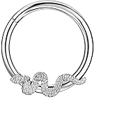 FANSING 316L Surgical Steel Snake Piercing Rings for Septum Daith