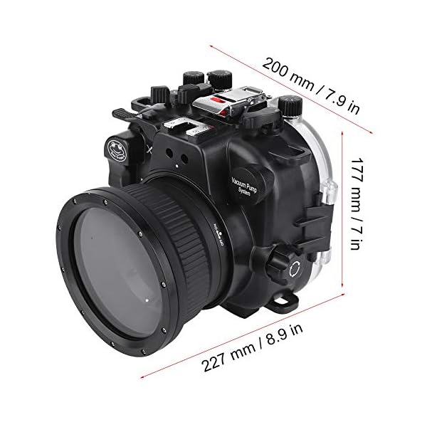 Vbestlife Unterwasserkamera Tauchen Gehäuse für Fuji X-T3,40M / 130ft wasserdichte spiegellose Kamera Gehäuse mit 16… – Bild 7