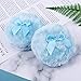 FRCOLOR 3 Pcs Puff for Body Soft Plush Fluffy Foundation Makeup Velour Puffs Fluffy Puff for Talcum with Cute Bowknot (Pink)