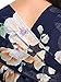 Choies Women's Chiffon Deep V Neck Floral Back Cross Tie Waist Playsuit M