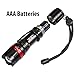 VINCA FLHA-300 Handheld LED Flashlight 300 Lumen 5 Light Mode Water Resistant Zoomable18650 Battery/AAA Battery Powered (Not Included)