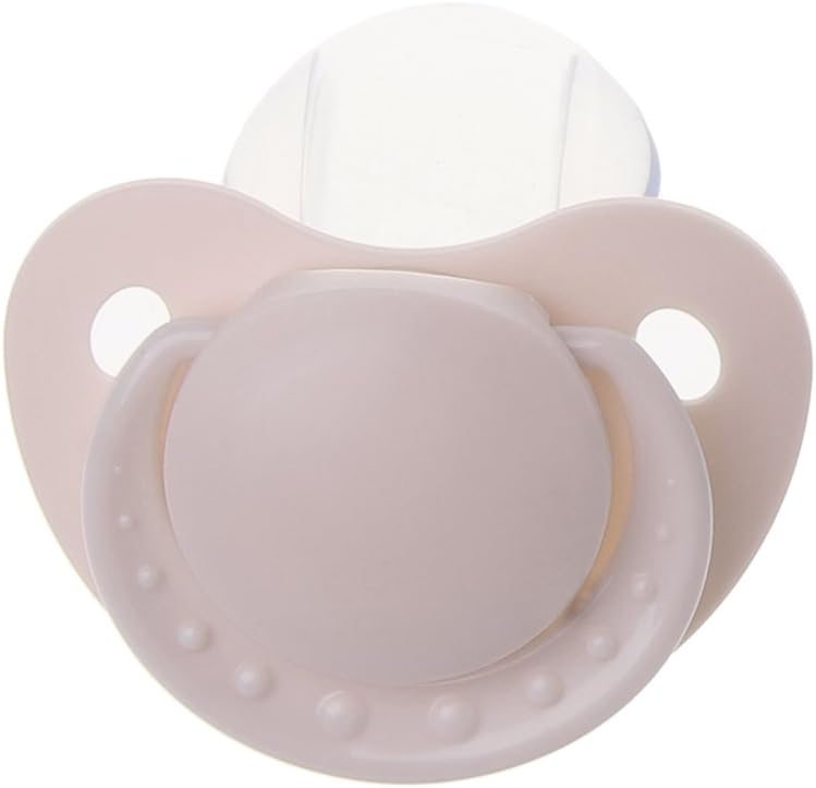 Junlinto Food Grade Silicone Adult Pacifier Custom Big Size Food Grade Silicone Adult Pacifier Funny Parent-child Toys Beige