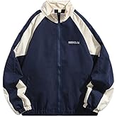 Hesaco Unisex Varsity Jacket, Letter Winter Jackets for Men and Women Streetwear Bomber Coats