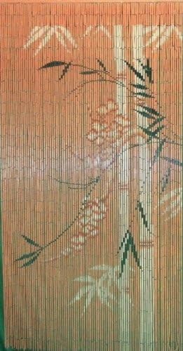 Master Garden Products Bamboo Print Beaded Bamboo Curtain, 36"W x 78"H