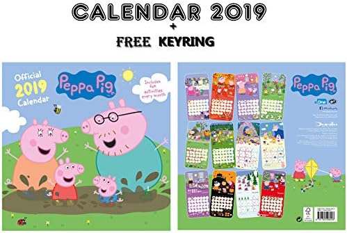 Peppa Pig Official Calendar 2019 + Peppa Pig Key Ring