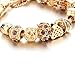 CHOKER Gold Charm Bracelets Girls Heart Beads Smile Tone Snake Chain Rhinestone Bangles