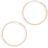SHASHI Women's Plain Hoop Earrings, Gold, One Size
