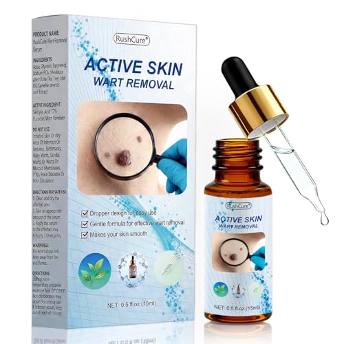 Action Removal of Skin Tags – Precision Face & Body Pipette | Targeted Removal of Plantar, Vulgar and Flat Warts | Soft Formula, Travel Size (15 ml)