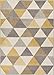 Well Woven Isometry Gold & Grey Modern Geometric Triangle Pattern 7'10