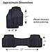 Zento Deals Set of 3-Piece Vehicle Floor Mats Odorless All Weather Trimmable Heavy Duty PVC Rubber (Black)