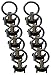 (10 PACK) L-TRACK SINGLE STUD FITTING WITH ROUND RING (Black)