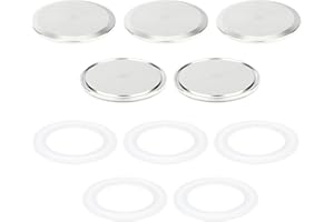 TAISHER 5PCS 304 Stainless Steel 3" Tube OD Sanitary End Cap Fittings 3" Tri Clamp 91MM Ferrule Flange with 5PCS Silicone Gaskets