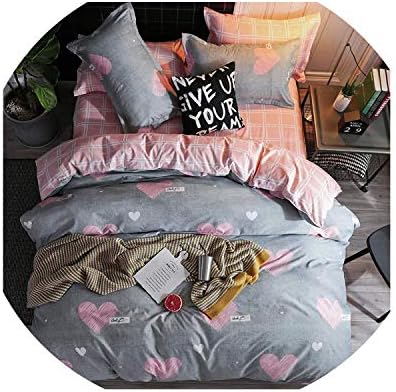 Best Luxury Black Strips Duvet Cover Flat Bed Sheets +Pillowcase King Queen Full Twin Bedding Set Bedding Set 3/4pcs,I Fall,Queen Cover 200by230,Flat Bed Sheet
