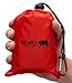 BEARZ Outdoor Pocket Blanket - Beach Blanket Waterproof Sandproof, Picnic Blankets Waterproof Foldable, Lightweight & Compact for Hiking, Camping, Travel, Festival Accessories (Red)