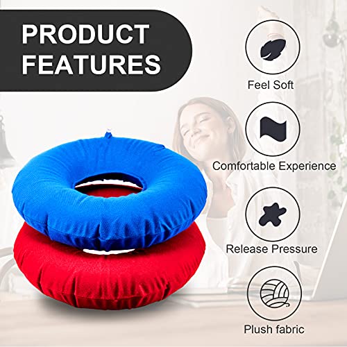 Zonon 2 Pieces Inflatable Donut Cushion Inflatable Ring Cushion Seat 15