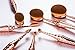 Beauty Kate Oval Makeup Brush Set Diamond Mermaid Toothbrush Makeup Brushes 10pcs Cosmetics Brushes Set (Rose Gold) - Professional Concealer Brush Foundation Brush