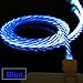 FULLOPTO Light up Charge Cable for Samsung Type C, 1m USB C Light up Fast Charge Cable with Running Flowing Light for Samsung Galaxy S10+ S10 S9 S8 Note 9 8 Nintendo Switch Sony LG(Blue)