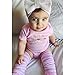 3pcs Newborn Infant Baby Girls Clothes Tops Romper+Warm Leggings+Headband Outfits Set (0-3 Months, Pink)