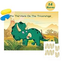 Dinosaur Party Games for Kids Dinosaur Birthday Party Supplies - Pin The Horn On The Dinosaur Party Games