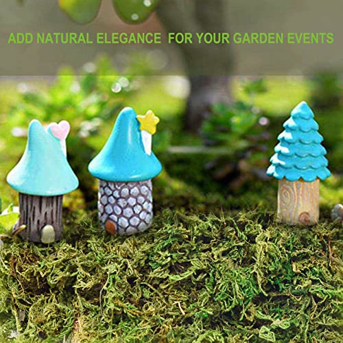 Fake Moss Artificial Moss for Potted Plants Greenery Moss(4OZ) Home