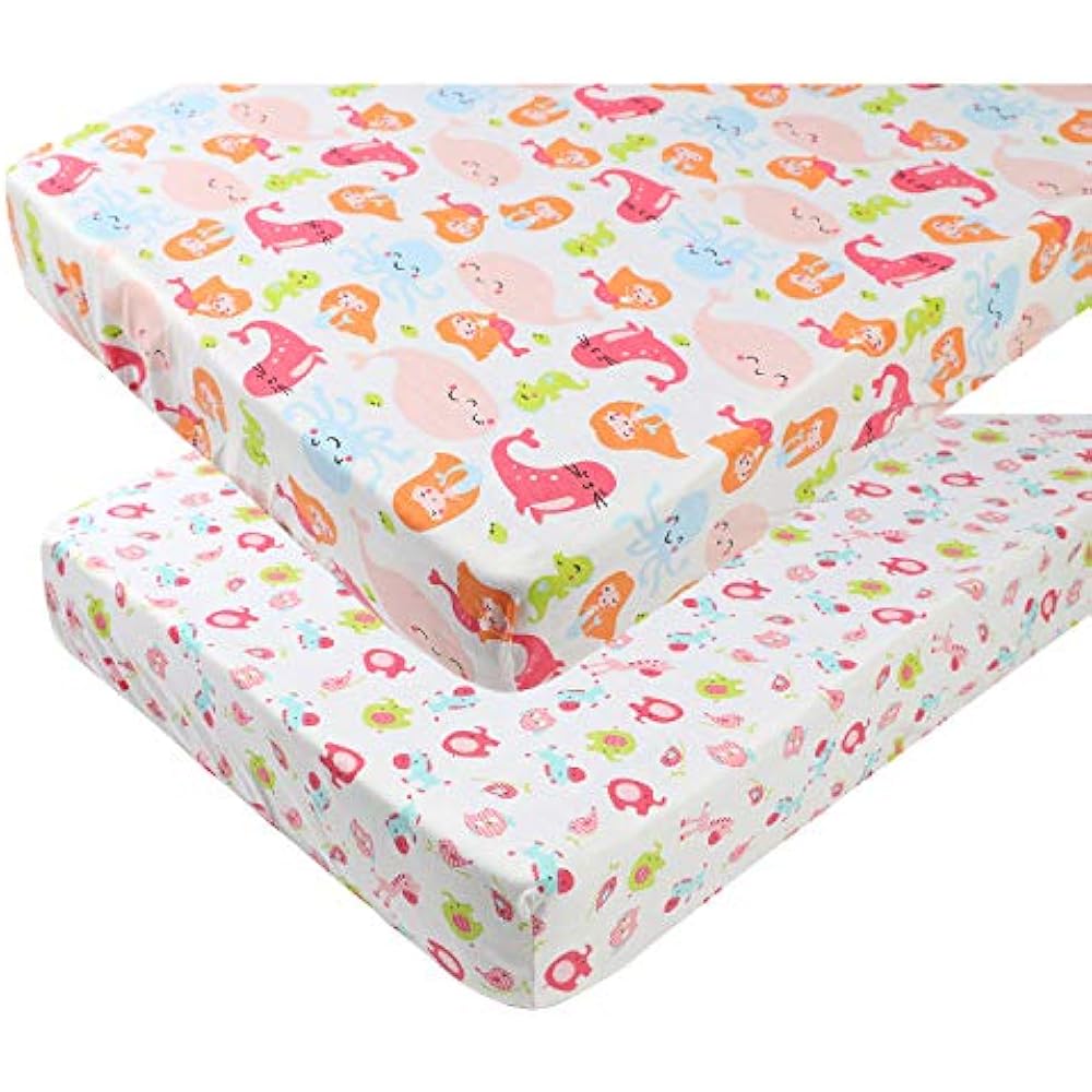 Pack N Play Playard Sheet Set 2 100 Jersey Knit Cotton Ultra Soft