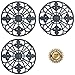 Love This Kitchen Silicone Trivet for Hot Dishes, Pots & Pans - Decorative Non Slip Mat 'Fleur De Lis' Design (Symbol of Royalty) Protective Pads for Kitchen Counter (7.5 inch Round, Set of 3, Gray)