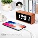 Digital Alarm Clock, MiCar Solid Wood Led Modern Desk Clock with 5.5