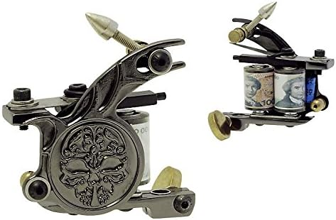 Afterlife Custom Irons Skull Style Tattoo Gun Machine - Black